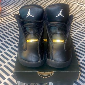 Toddler Black/Metallic Gold Jordan 13 Retro